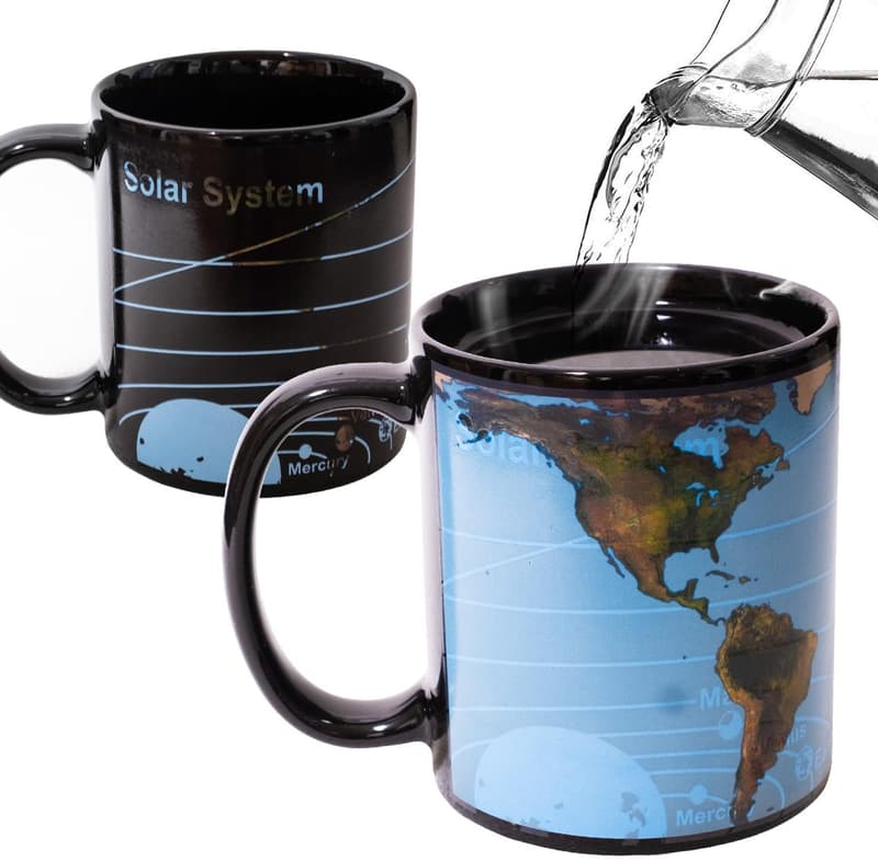 Magical Colour Changing Coffee Mug - Solar System Design, 12 oz