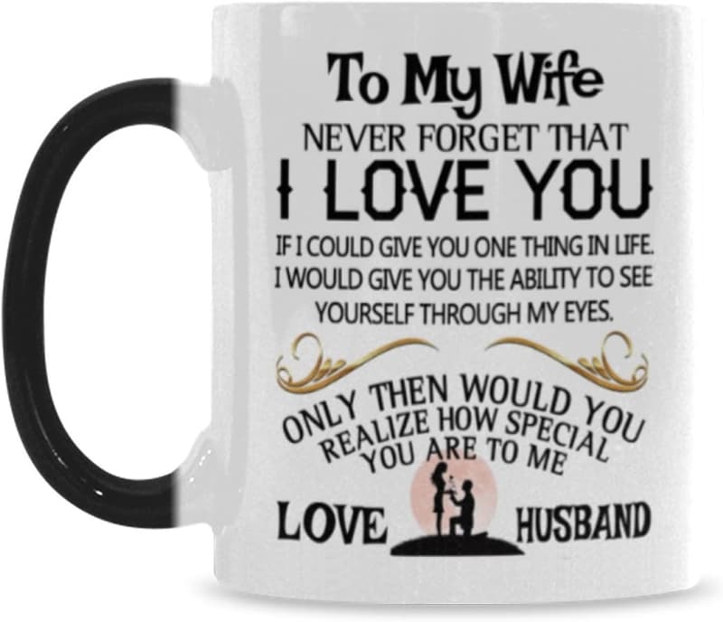 To My Wife Color Changing Coffee Mug - 11oz Ceramic Gift