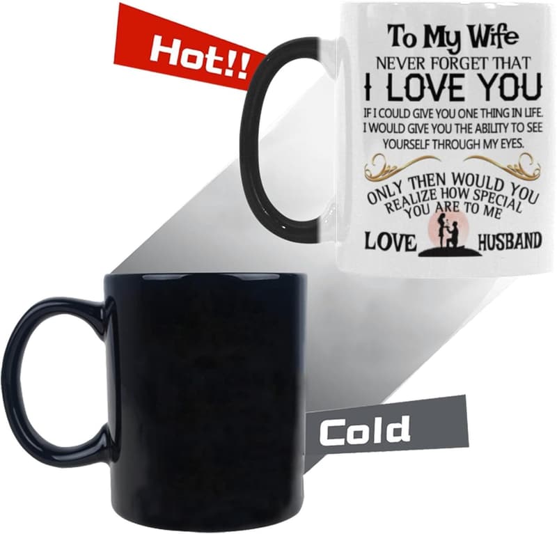 To My Wife Color Changing Coffee Mug - 11oz Ceramic Gift