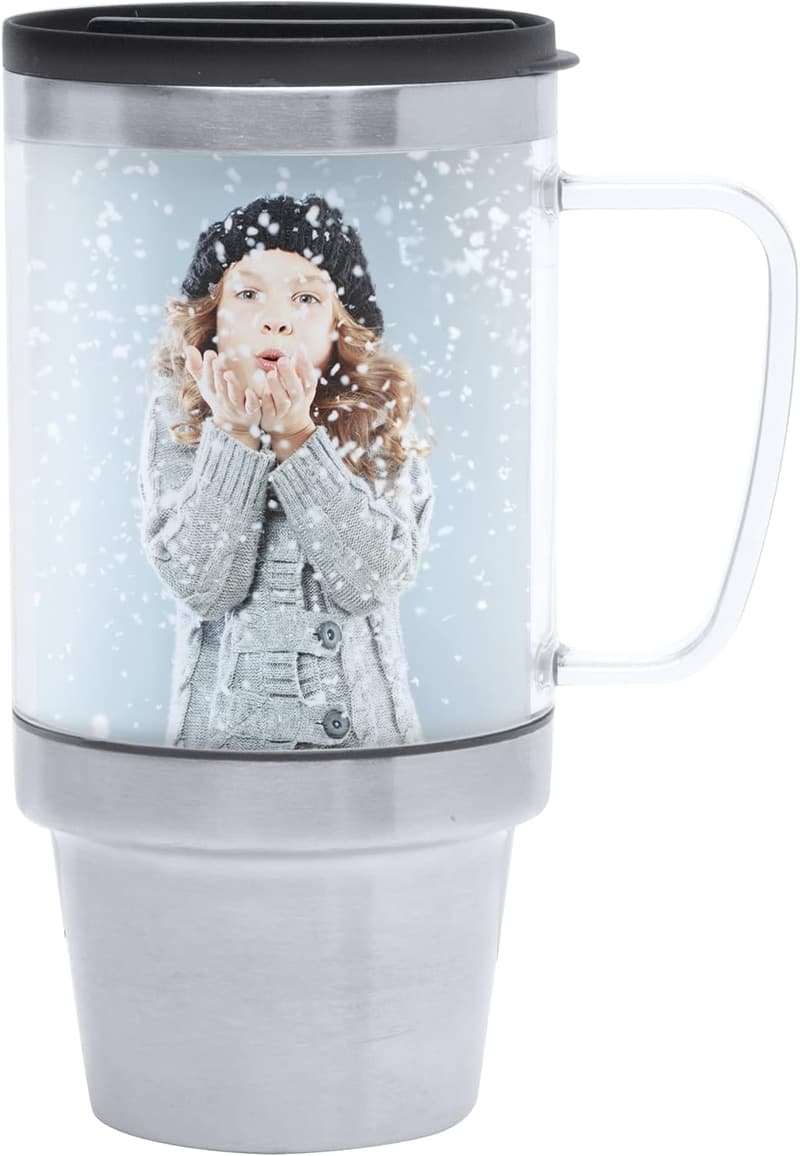 16 oz. Stainless Steel Photo Travel Mug