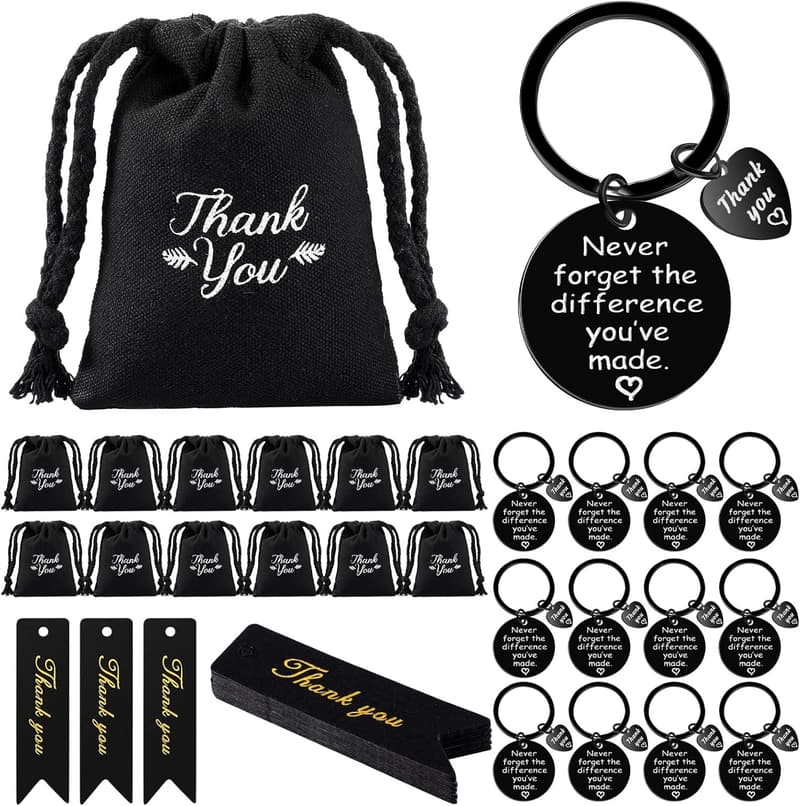 Employee Appreciation Keychain Set - 36 Pcs Thank You Gifts