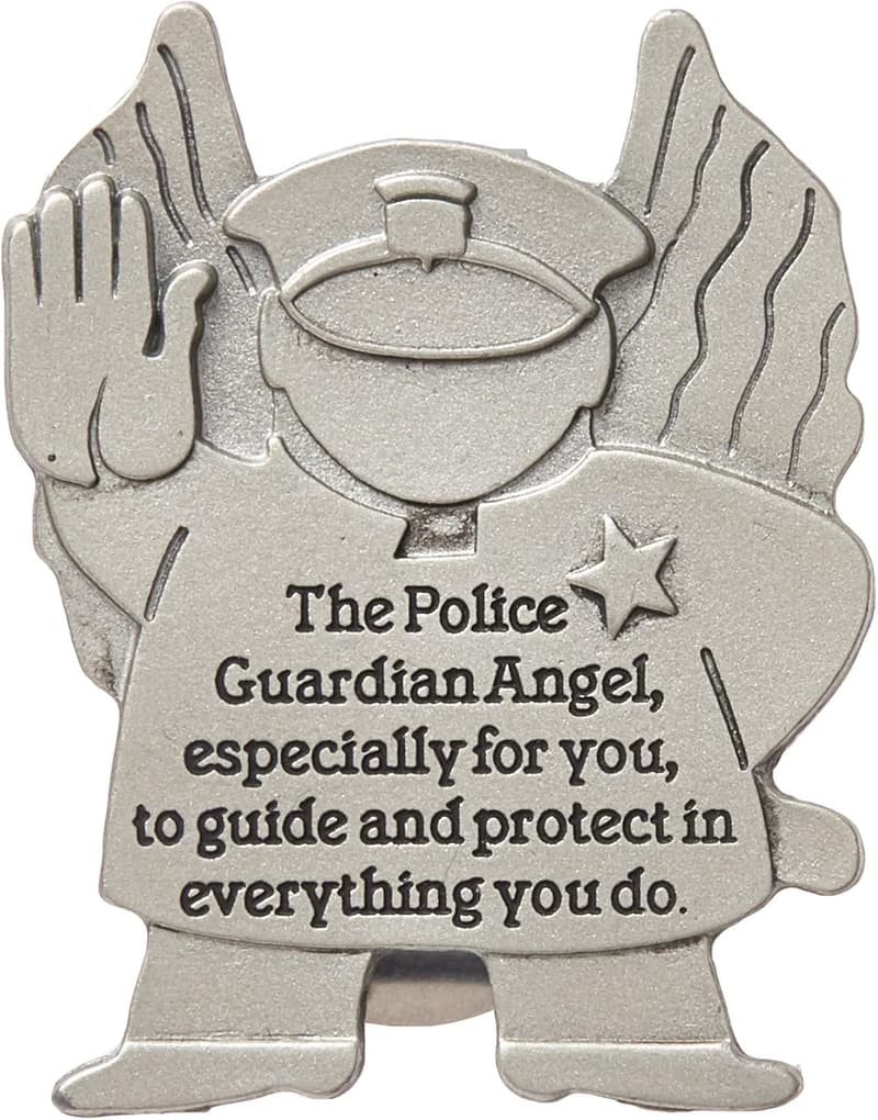 Policeman Visor Clip - Silver Angel Design