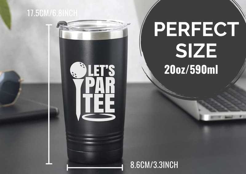 Father's Day Golf Tumbler - Funny 20oz Gift for Dad