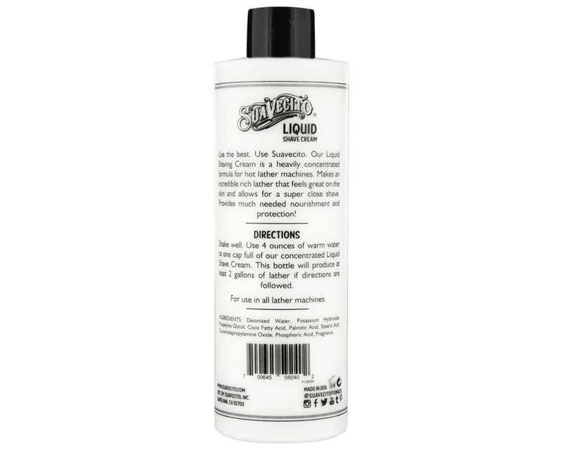 Men's Suavecito Liquid Shave Cream - Professional 8 oz.