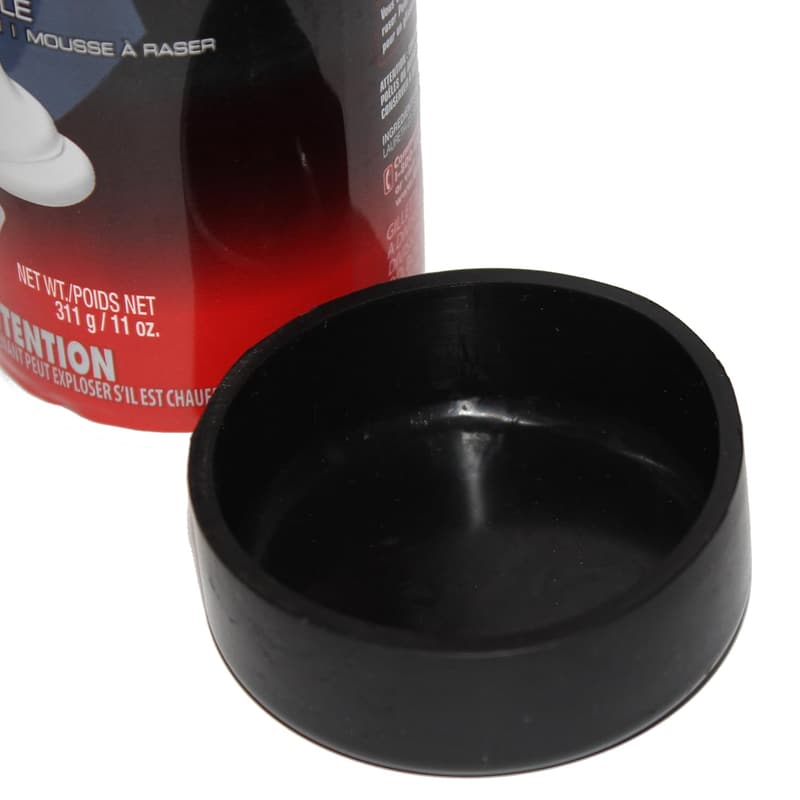 Rust-Resistant Large Black Shaving Cream Can