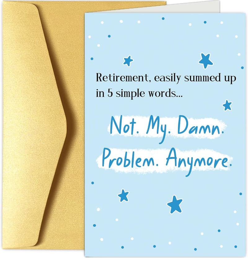 Humorous Retirement Card for Coworker