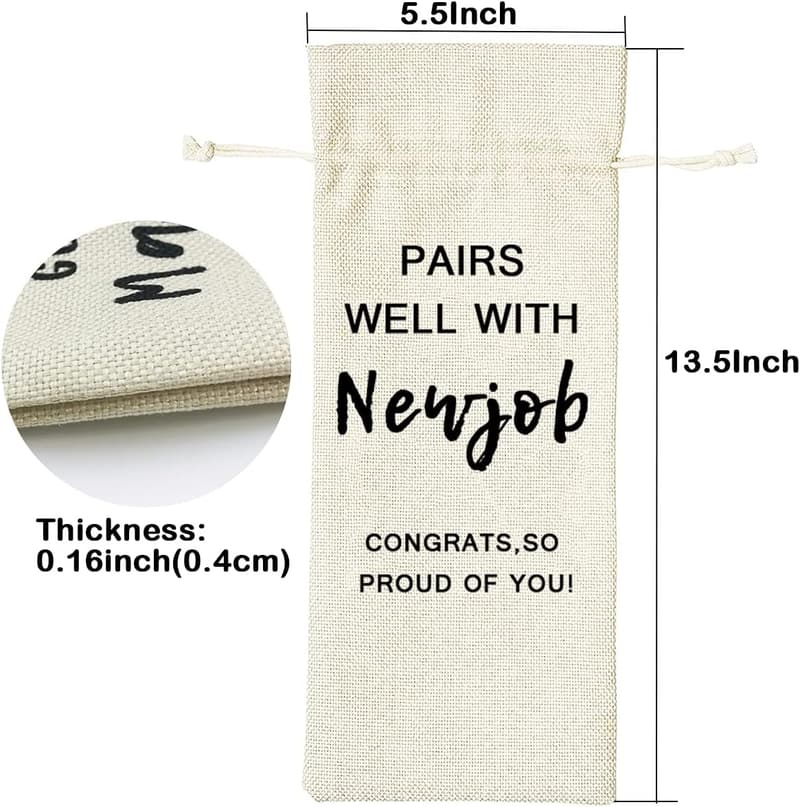 New Job Wine Bag - Perfect Gift for Couples and Colleagues