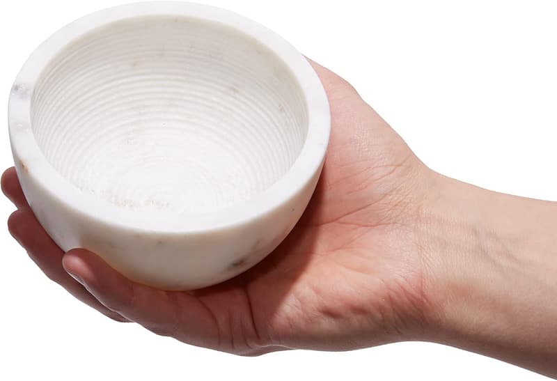 Handmade Marble Shaving Soap Bowl for Luxurious Hot Shave