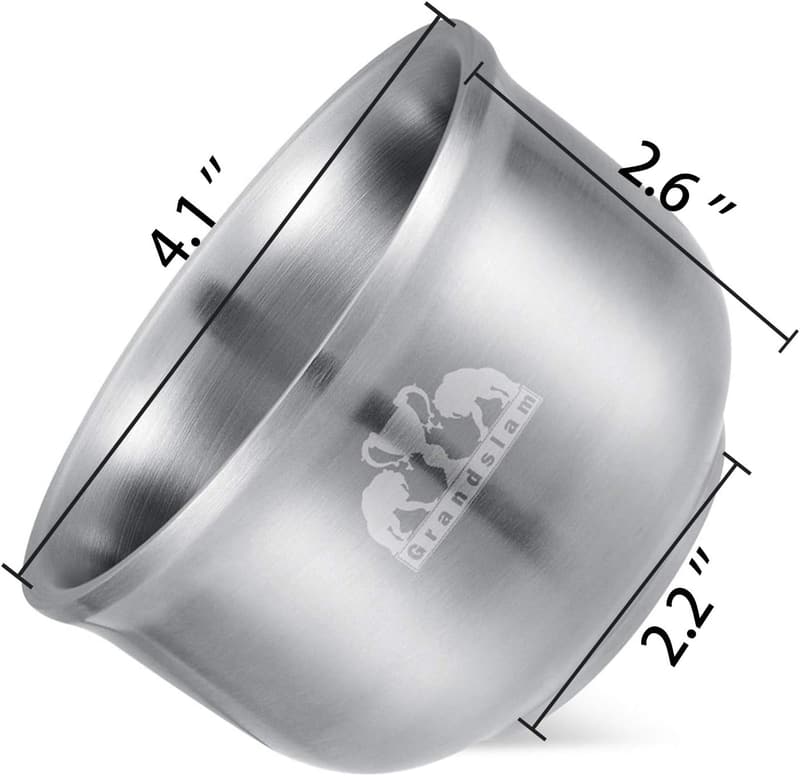 Stainless Steel Shaving Lather Bowl for Men - Heat Preserving