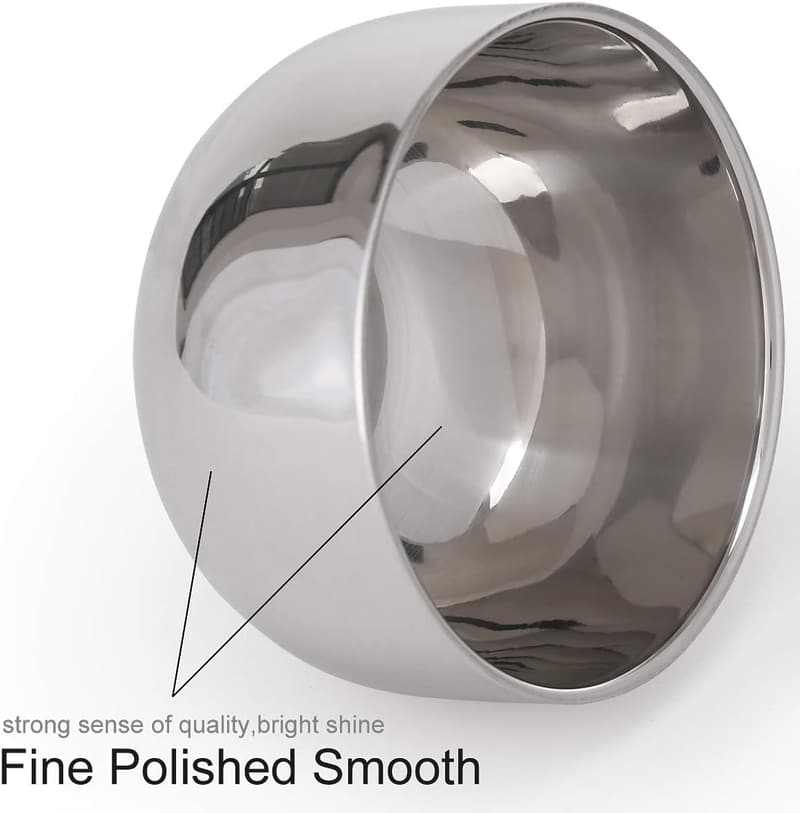 Stainless Steel Shaving Mug for Men - Heat Insulated Bowl