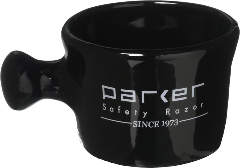 Handmade Black Stoneware Shaving Mug for Lathering Creams