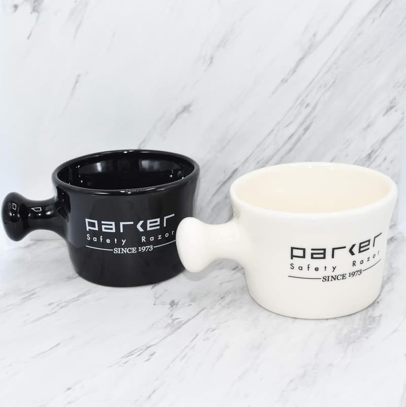 Handmade Black Stoneware Shaving Mug for Lathering Creams