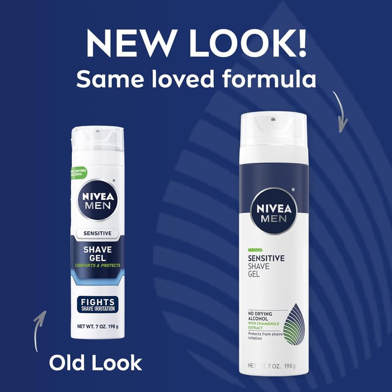 NIVEA MEN Sensitive Shave Gel with Vitamin E & Chamomile - 3 Pack
