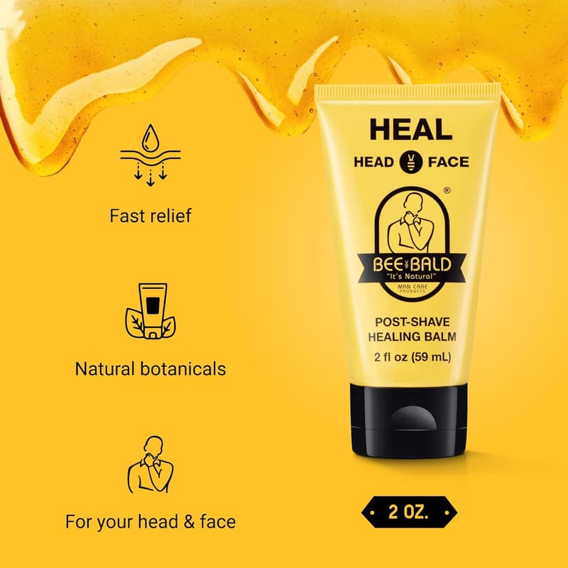 Men's Healing Aftershave Balm - Soothes Razor Burn & Bumps, 2oz (Pack of 2)