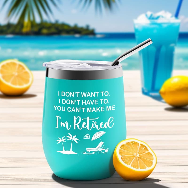 Funny Retirement Gift for Women - Unique Retired Keepsake