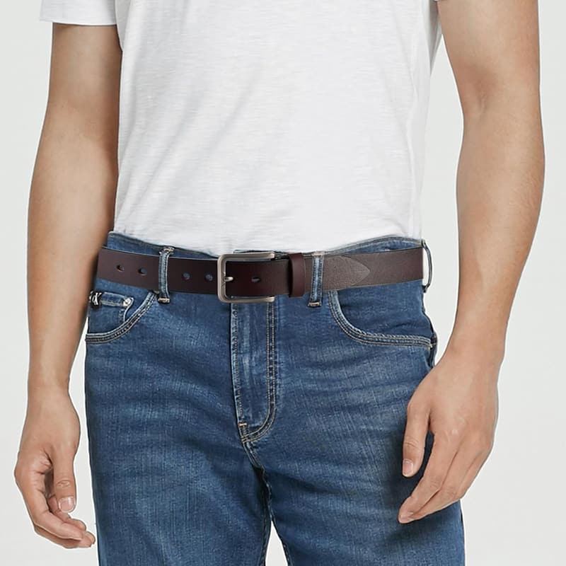 Men's Handmade Heavy-Duty Genuine Leather Work Belt - 1.5