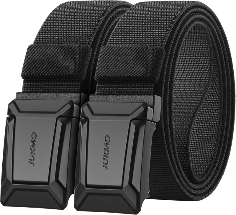 2-Pack Men's Tactical Stretch Belts with Quick Release