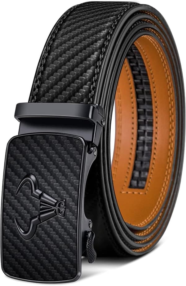 Genuine Leather Ratchet Belt for Men - Custom Size Gift