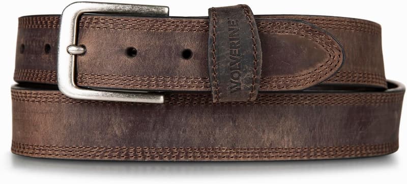 Heavy-Duty Full Grain Leather Work Belt for Men
