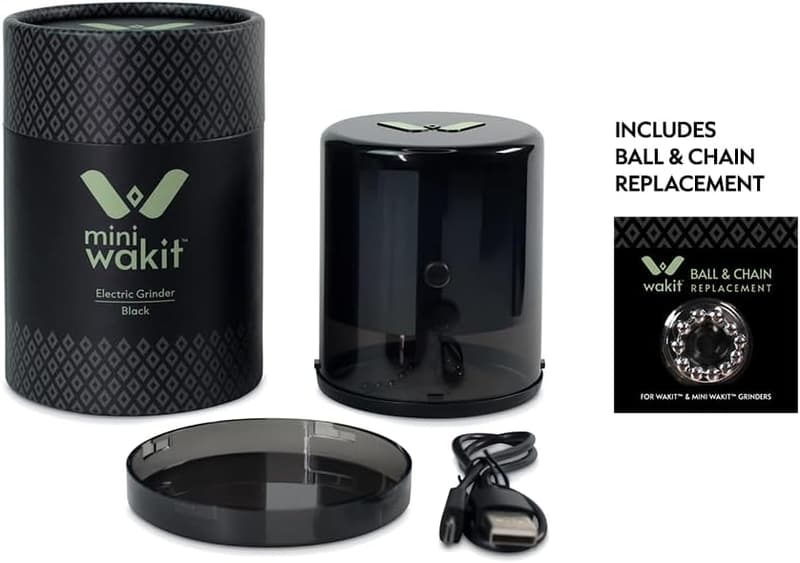 Rechargeable Mini Electric Herb Grinder - Black, Easy-to-Use