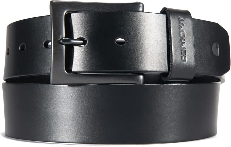 Men's Rugged Burnished Leather Box Belt