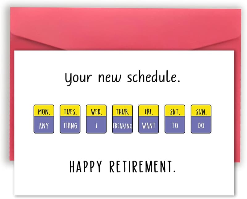 Funny Retirement Card for Dad & Mom, Humorous New Job Gift
