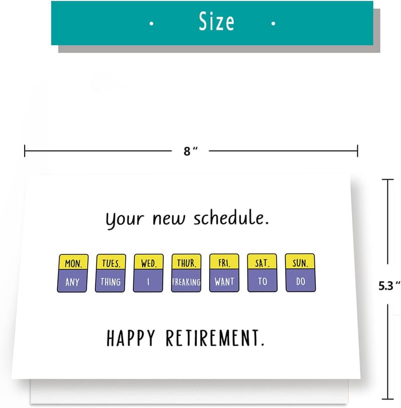 Funny Retirement Card for Dad & Mom, Humorous New Job Gift
