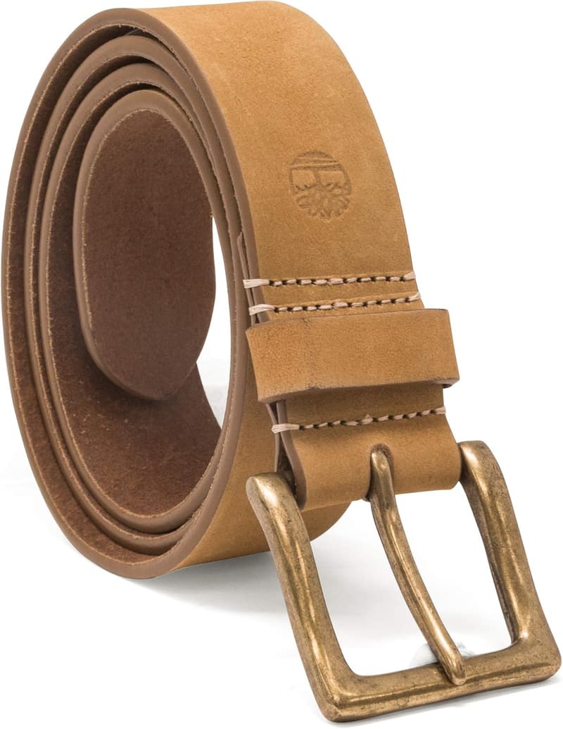 Timberland Men's 38mm Leather Nubuck Boot Belt