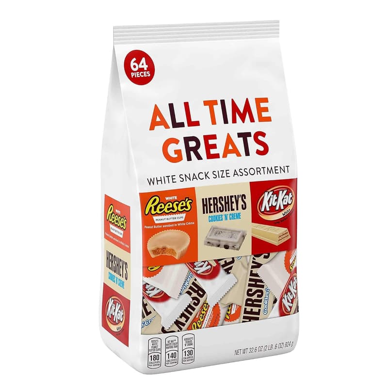 White Crème Assortment Snack Size Candy Mix, 32.6 oz Bulk Pack