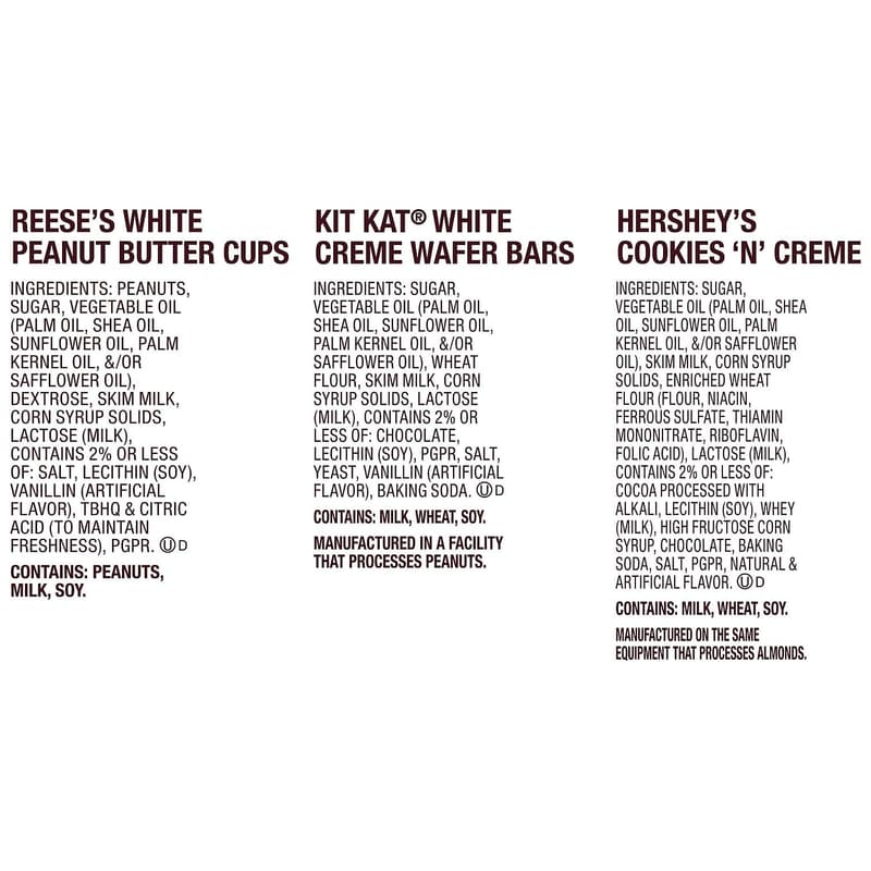 White Crème Assortment Snack Size Candy Mix, 32.6 oz Bulk Pack