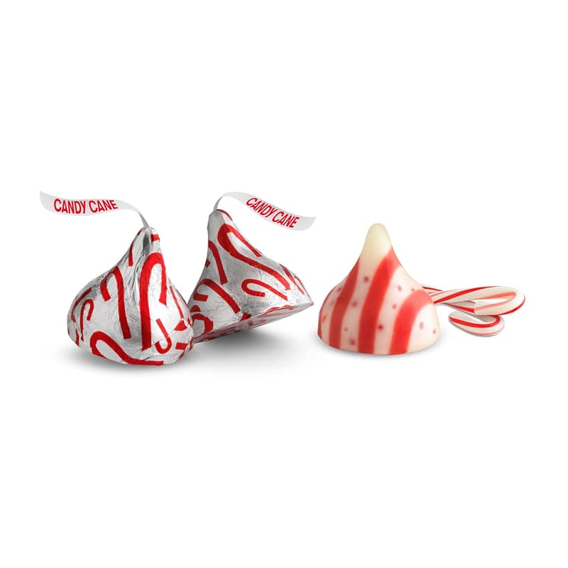Christmas Stocking Stuffer: HERSHEY'S KISSES Candy Cane, 9 oz