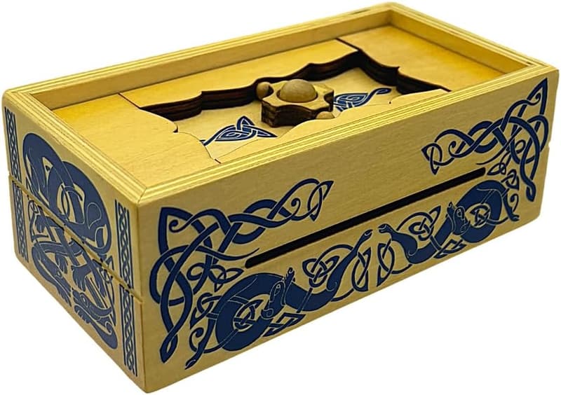 Viking Sea Chest Wooden Puzzle Box – Gift for Ages 8+