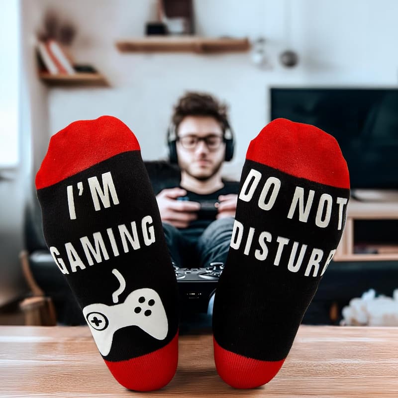Funny Gamer Socks for Men - Perfect Stocking Stuffers