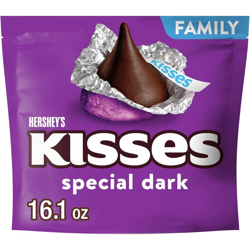 HERSHEY'S KISSES SPECIAL DARK Chocolate Candy Family Pack, 16.1 oz