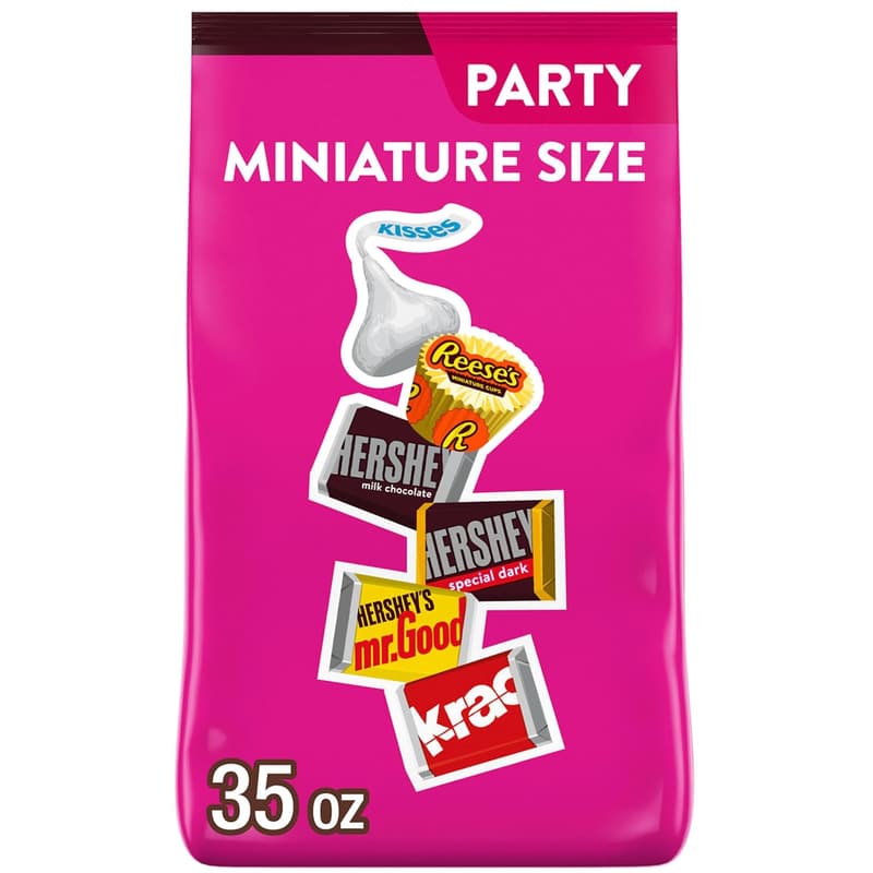 Chocolate Candy Party Pack - Assorted HERSHEY'S & REESE'S, 35 oz