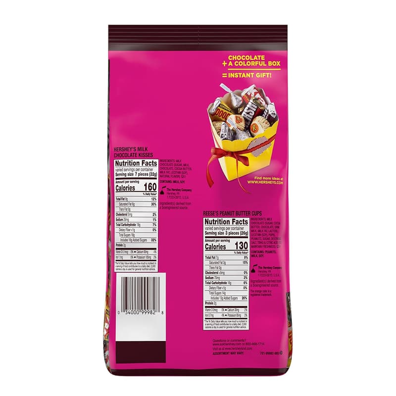Chocolate Candy Party Pack - Assorted HERSHEY'S & REESE'S, 35 oz