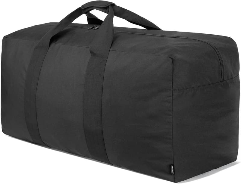 Extra Large Foldable Duffle Bag for Travel - 100L Black