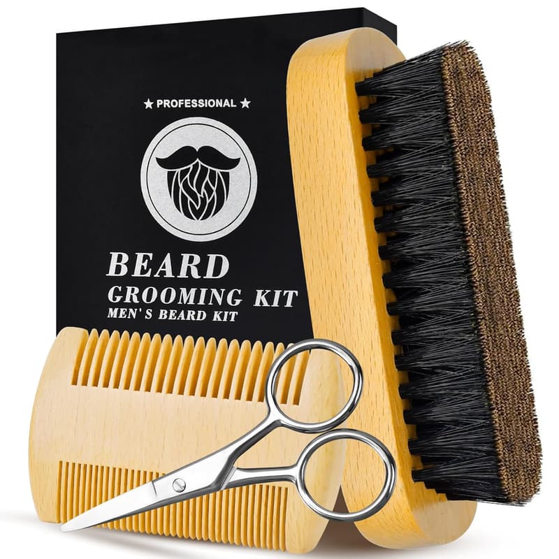 Father's Day Beard Brush Gift for Men and Dads