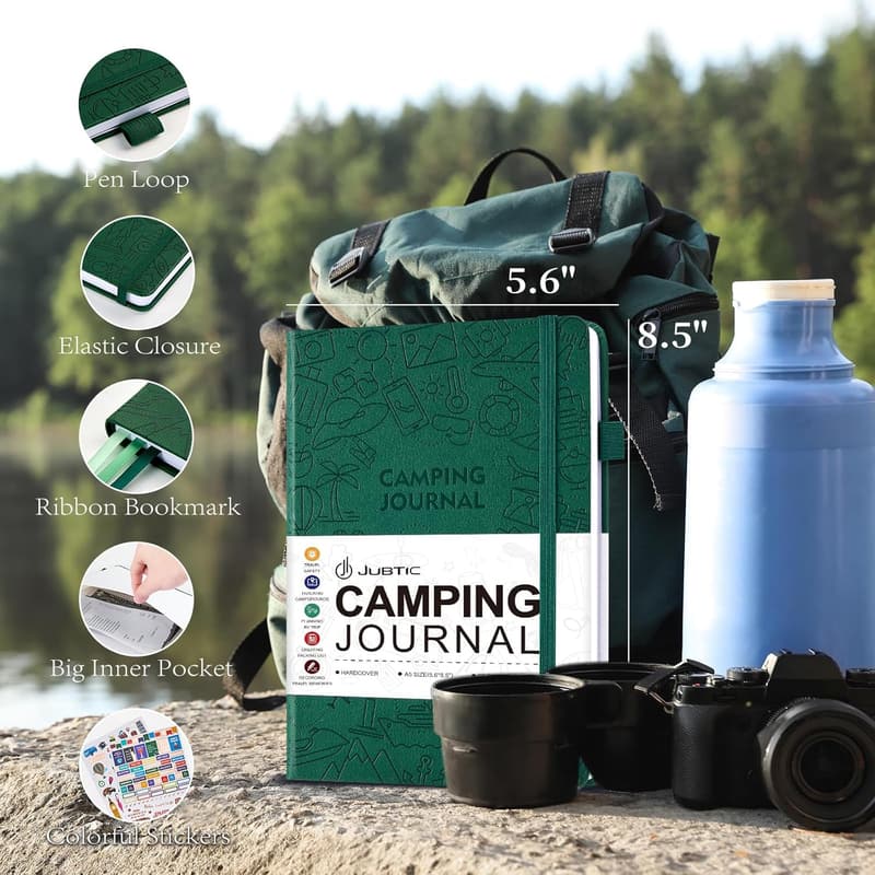 Camping Journal & RV Travel Log Book - A5 Adventure Journal for Women