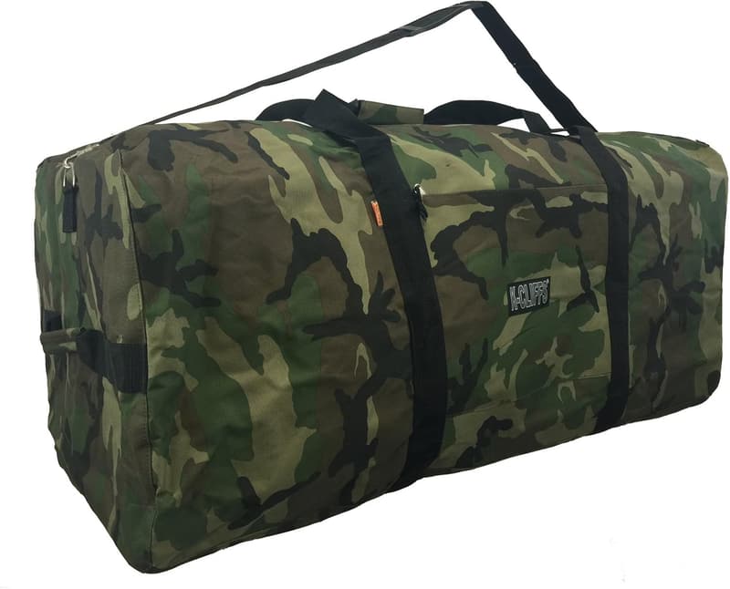 Large Camouflage Cargo Duffel Bag for Sports Gear and Travel