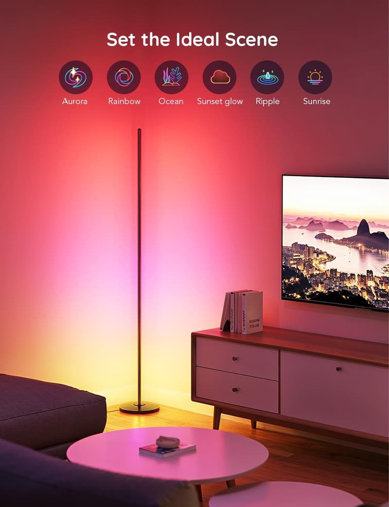 Govee Smart LED Floor Lamp with Music Sync & 16M Colors