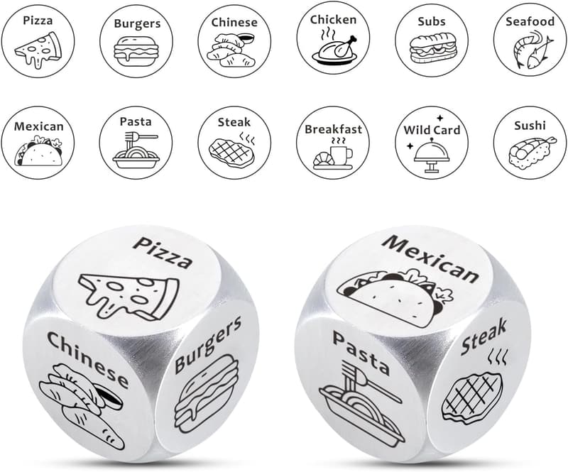 Valentine's Day Couples Food Dice Set - 2 PCS Gift