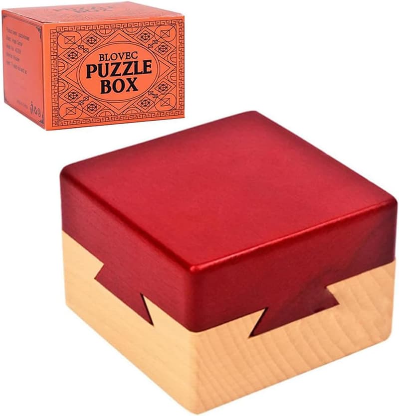3D Wooden Puzzle Box with Secret Compartment