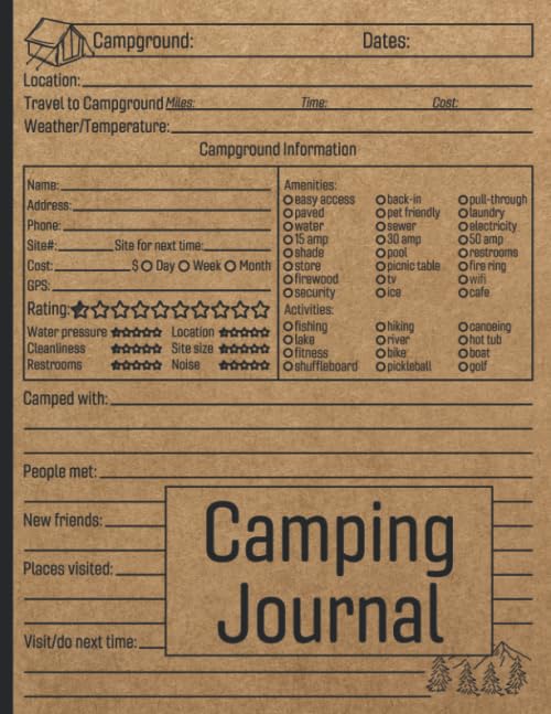 Family RV Travel Journal: Adventure Logbook & Camp Planner