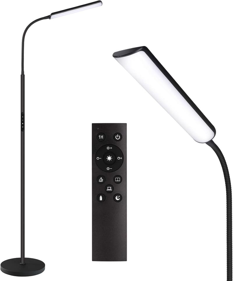 15W Adjustable LED Floor Lamp with Timer and Remote Control