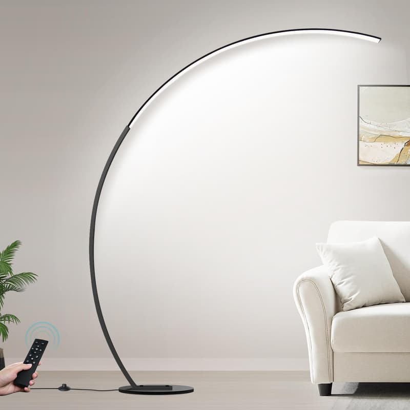 Dimmable LED Arc Floor Lamp with Remote Control, 2000LM