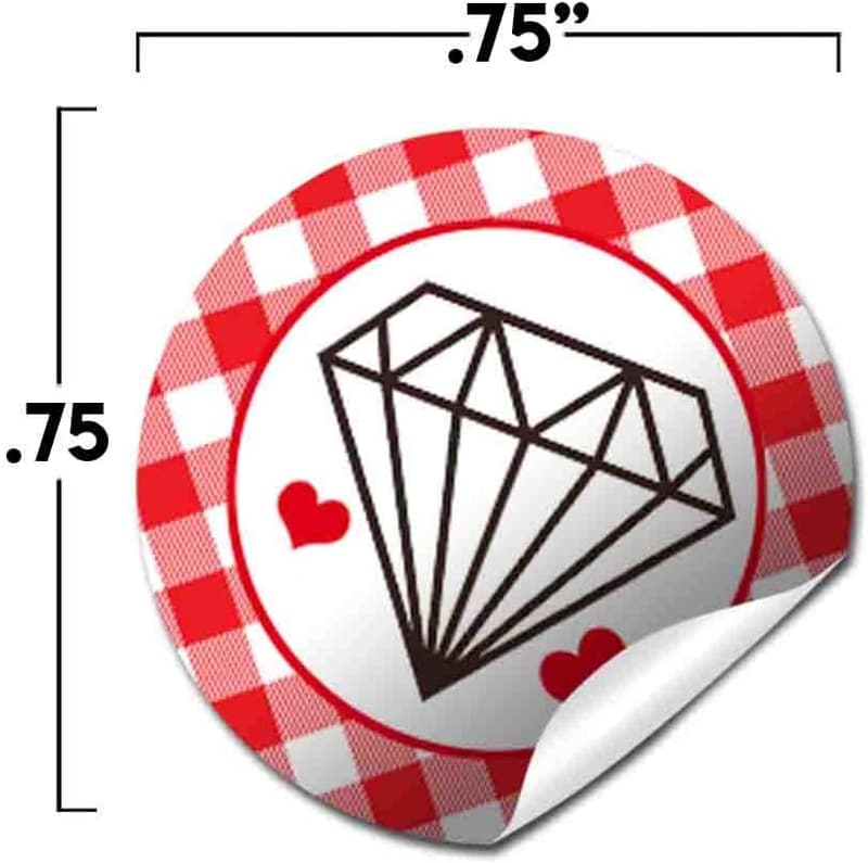 Engagement Party Kiss Stickers, 300 Glossy 0.75