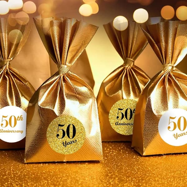 50th Anniversary Chocolate Kisses Stickers (Set of 216)