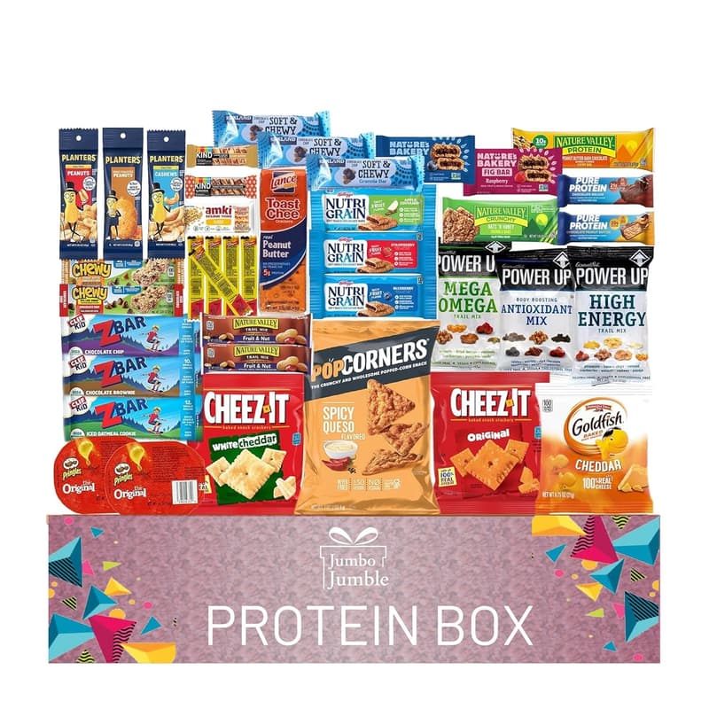 Protein Snack Box Gift Set - 40 Count Variety Pack for All Ages
