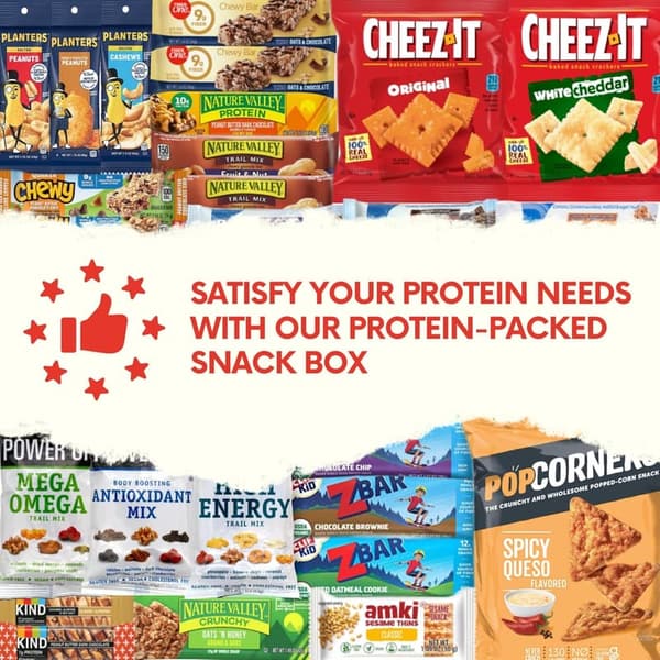 Protein Snack Box Gift Set - 40 Count Variety Pack for All Ages